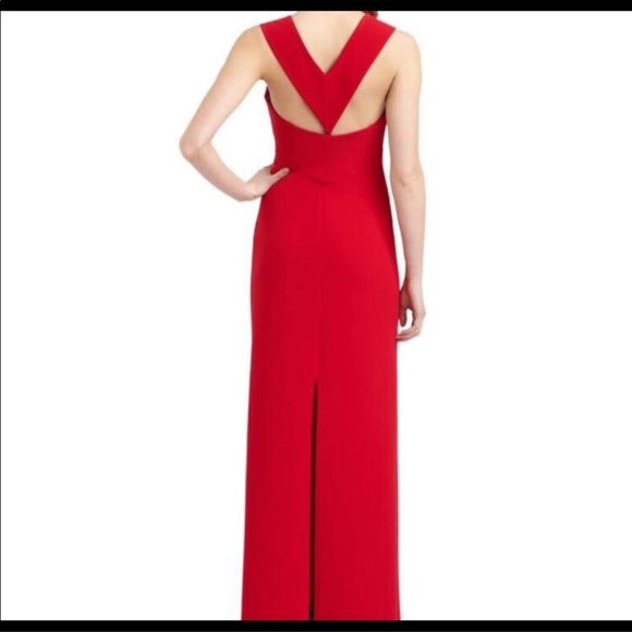 BCBGMAXAZRIA Agata Red Gown Dress formal prom homecoming wedding gala black tie - Picture 2 of 10